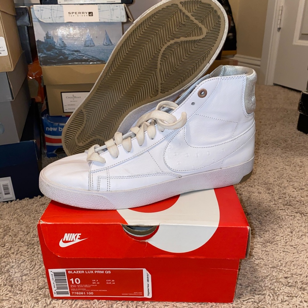 Nike Blazer Lux PRM QS sz 10 white / pure platinum